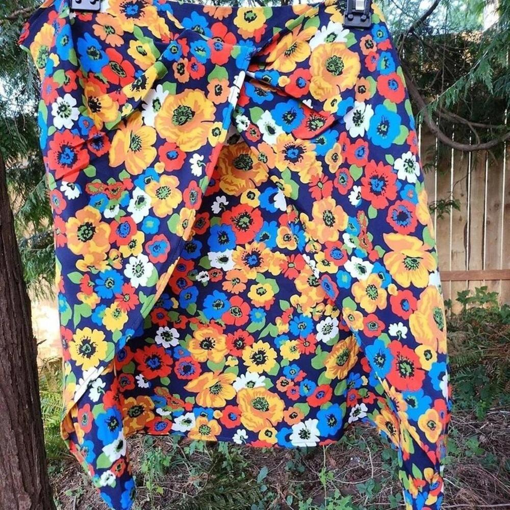 Colorful Floral Wrap Skirt - Vibrant and Fun Summer Style